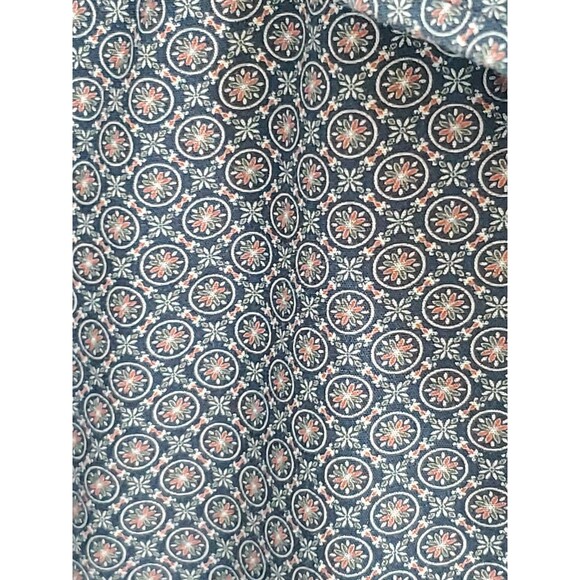 Mens Button Front Shirt Xl Geometric Print Collared Blu By Polifroni Lightweight - Picture 6 of 11